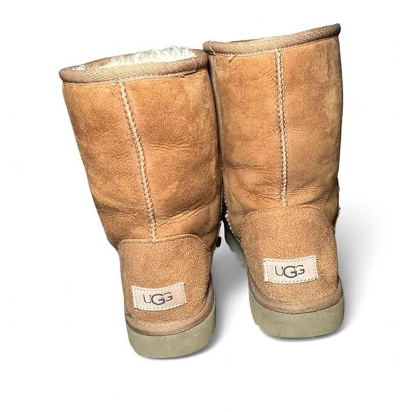 UGG Australia Classic Short Chestnut Suede Sheepskin Boots Women’s Size 8 - Picture 4 of 8